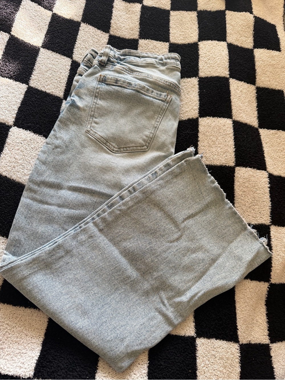 Light Wash Women's Cropped Flare Jeans